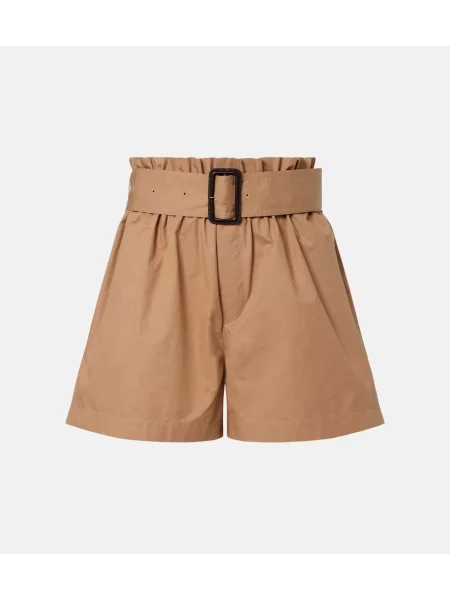 Cu centură pantaloni scurți Saint Laurent maro