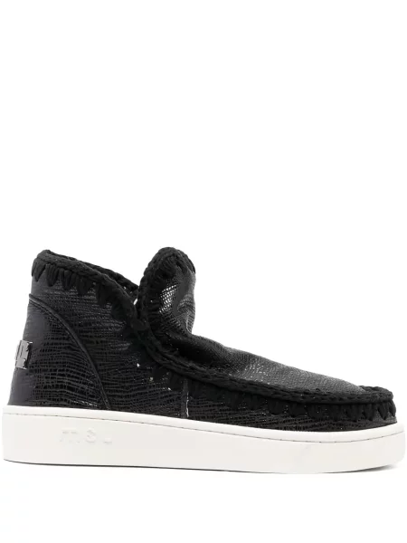 Sneakerși Mou din piele negru