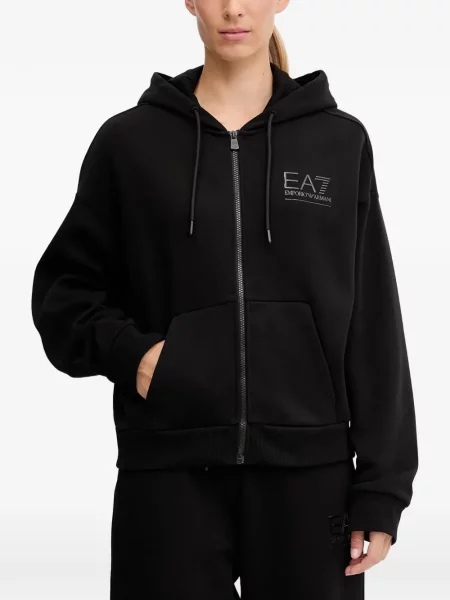 Анцуг Ea7 Emporio Armani с качулка черно