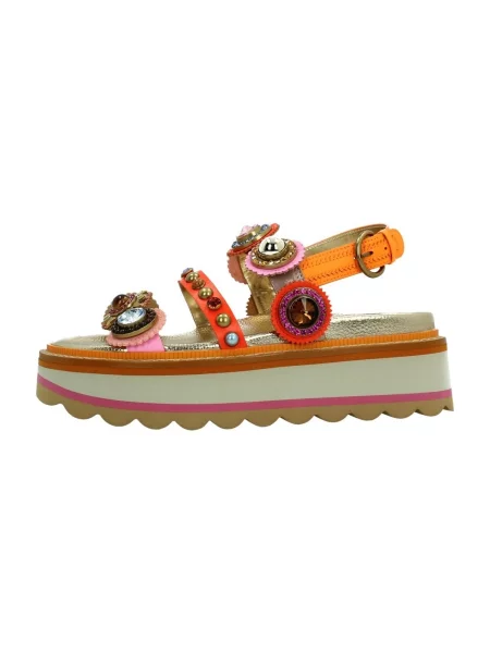 Kurt Geiger London sandale cu platformă pentru femei din piele Octavia Sling Flatform portocaliu