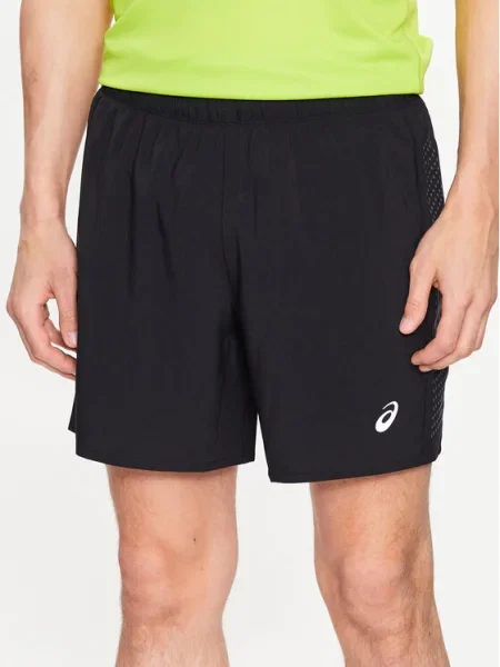 Olcsóbban. Férfi futó rövidnadrág ASICS Icon performance black/carrier grey. Méret: S fekete