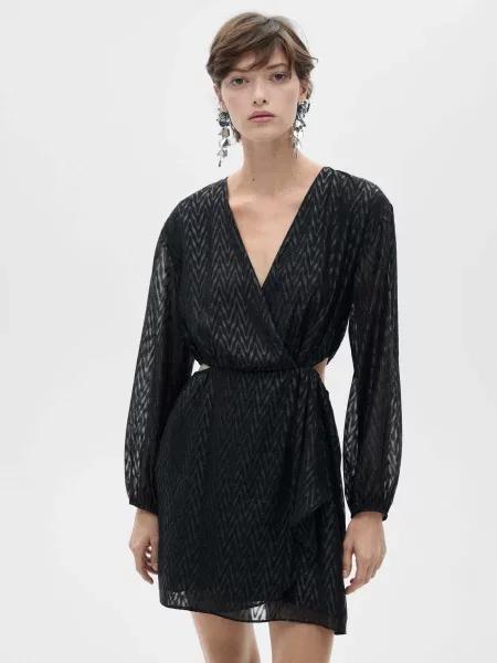 Платье мини Mango черное