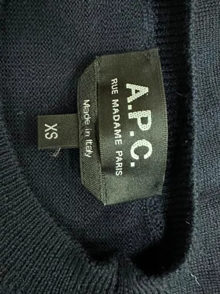 Pulover A.p.c. tricotate cu decolteu rotund albastru