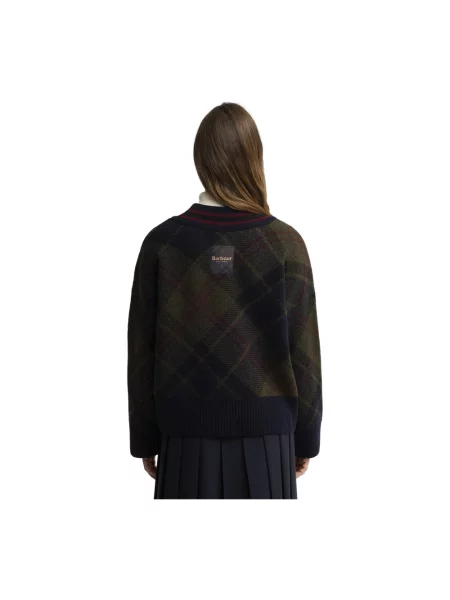 Sweter Barbour wełniany zielony