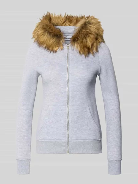 Bluza rozpinana ze sztucznego futra i kieszenią kangurka Review