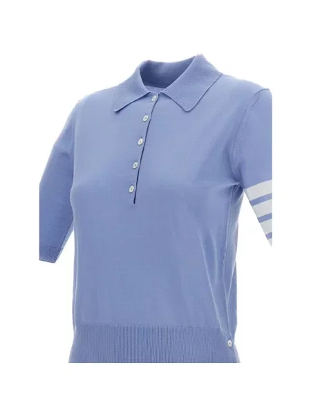 Koszulka polo Thom Browne niebieska