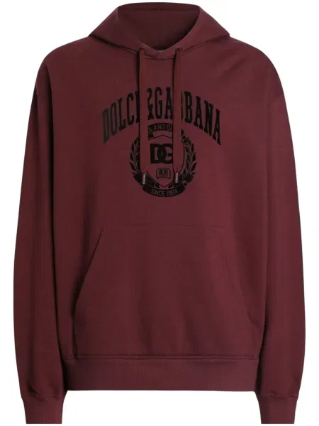 Hanorac cu glugă Dolce & Gabbana cu imagine roșu