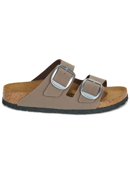 Pantofle Birkenstock s přezkou hnědé