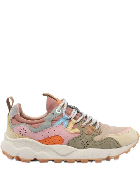 Sneakerși Flower Montain din piele cu model floral