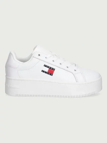 Tommy Jeans Teniși din piele alb