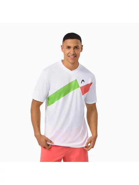 Tenisové tričko HEAD Topspin gi/print perf m bílé
