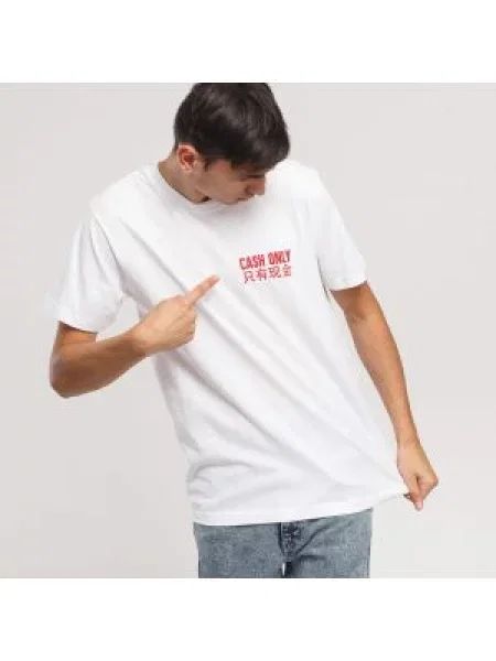 Tričko s krátkým rukávem Urban Classics Cash Only Tee bílé