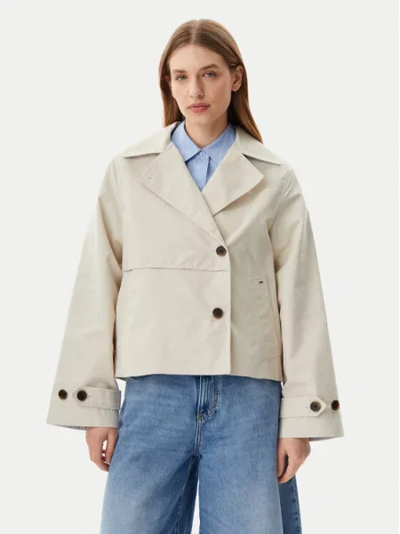 Tommy Jeans Trenčkot béžová