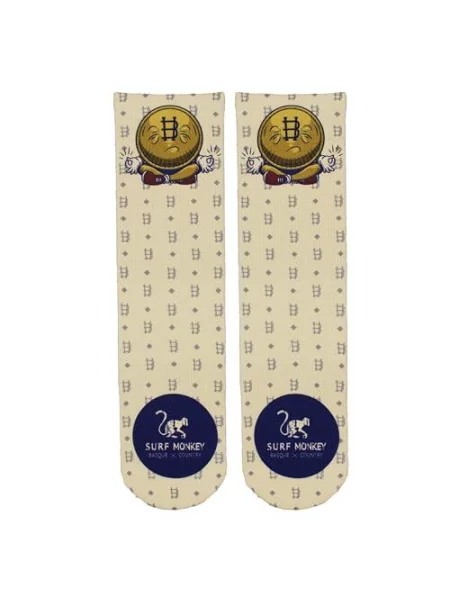 Skarpetki / Męskie-Damskie / Do połowy łydki Bitcoin żółte