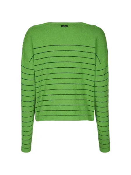 Pulover Elisabetta Franchi cu dungi verde