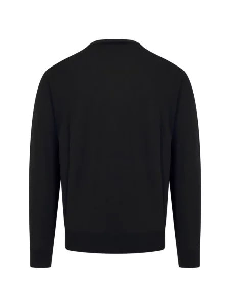 Ζακέτα Bramani Cashmere κασμίρ με λαιμόκοψη v μαύρο