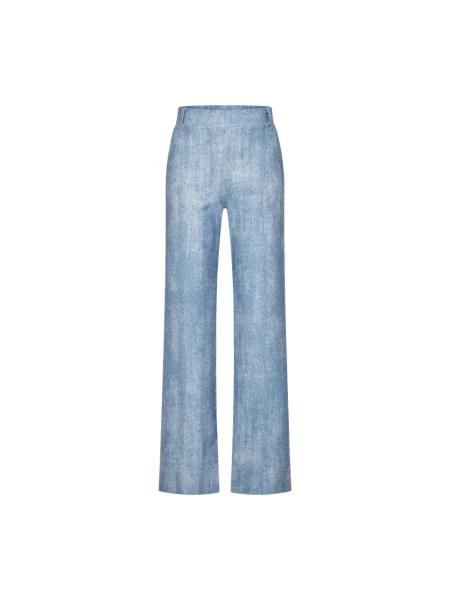 Lniane jeansy Helena Hart niebieskie