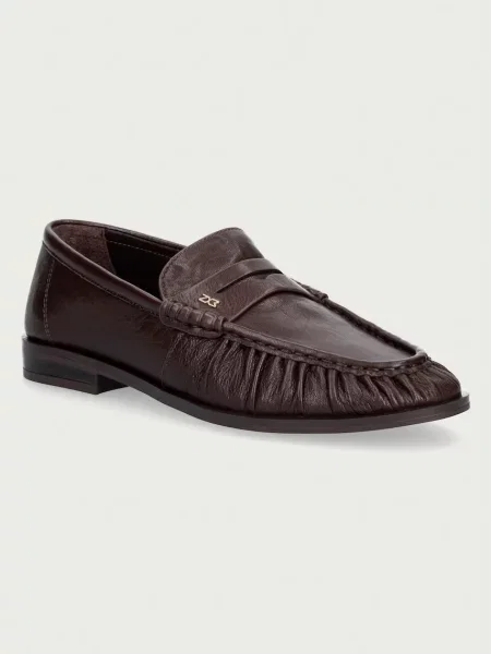 Nokwol mocasini pentru femei din piele Haven Pine Cone Athena maro