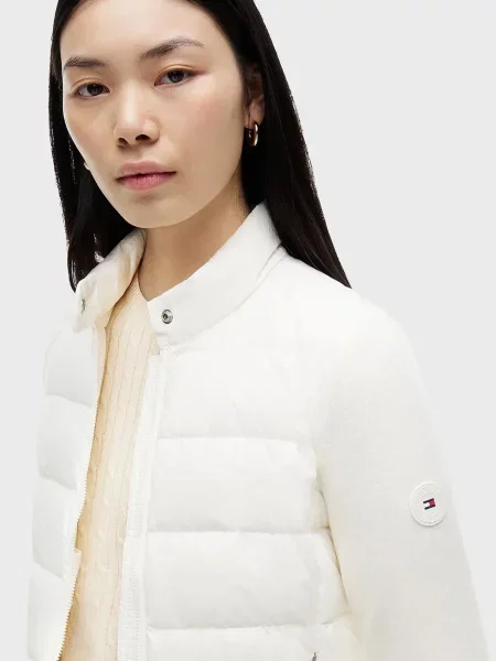 Трикотажний пуховик Tommy Hilfiger білий