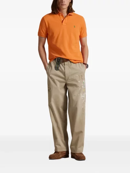 Krótka czapka z daszkiem Polo Ralph Lauren w jodełkę jednorzędowa niebieska