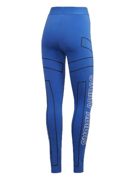 Leggings Adidas cu dungi cu imagine alergare negru