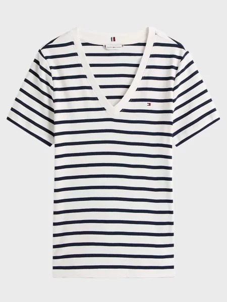 Футболка Tommy Hilfiger в полоску белая