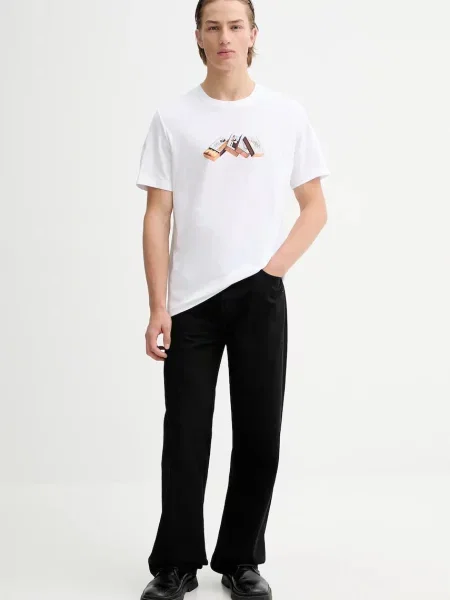 PS Paul Smith t-shirt z nadrukiem biały