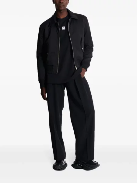 Tricou Balmain cu broderie negru
