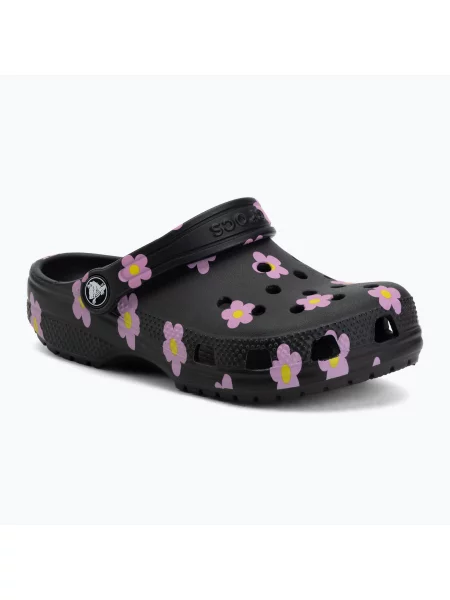 Gyerek papucsok Crocs Classic Flower. Méret: EU fekete