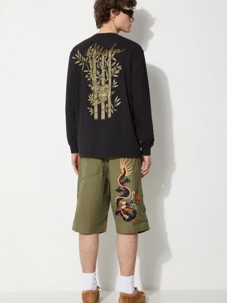 Maharishi szorty Original Dragon Loose Snoshorts zielony