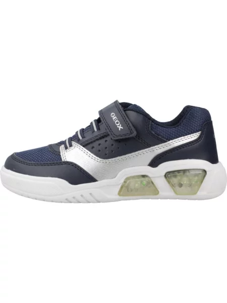 Tenisówki Geox Model J Illuminus Boy niebieski