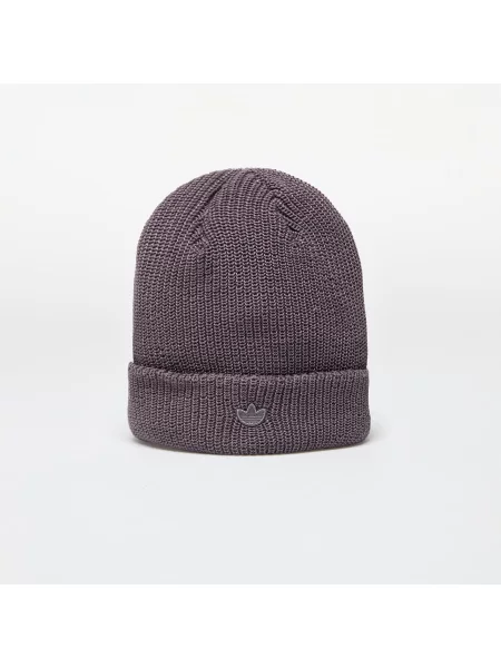 Шапка adidas Originals от плътен трикотаж сиво