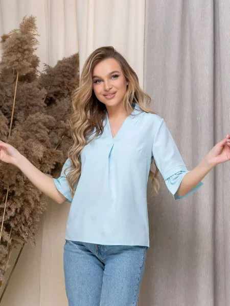 Блуза Uaclothes софтшел блакитний