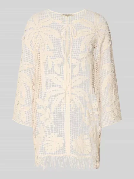 Kardigan z szydełkowej koronki model GALIA ALICANTE' Banana Moon biały