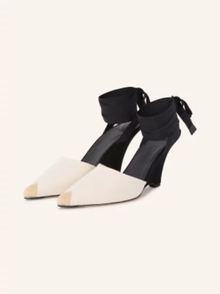 Jacquemus Klinowe Espadryle beige czarne