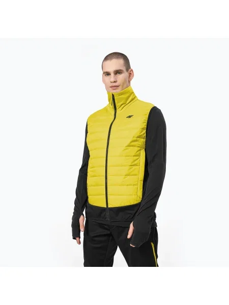 Мъжка туристическа жилетка 4F жълта
