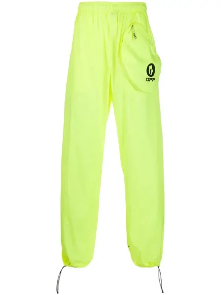 Pantaloni Off-white cu imagine alb