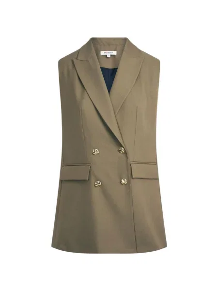 Vestă Morgan De Toi cu două rânduri de nasturi verde