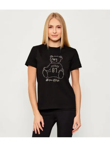 GUESS ACTIVE Tricou UNIQUE ATTITUDE | negru