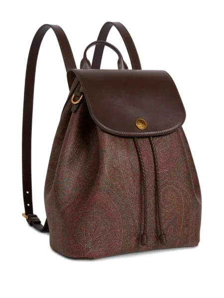 Rucsac Etro cu model paisley maro