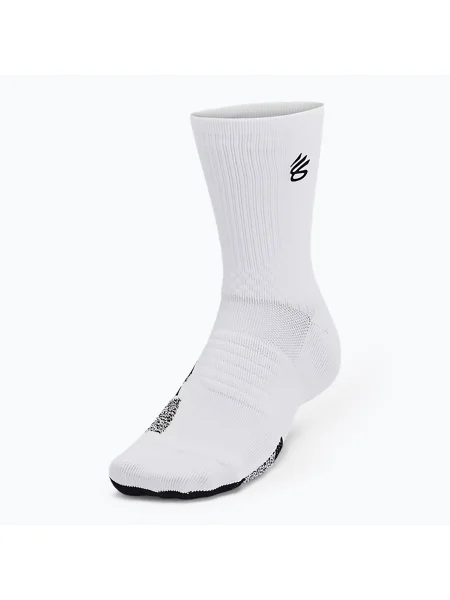 Férfi zokni Under Armour Curry AD Playmaker 1P Mid white / black / black Curry AD Playmaker 1P Mid fehér