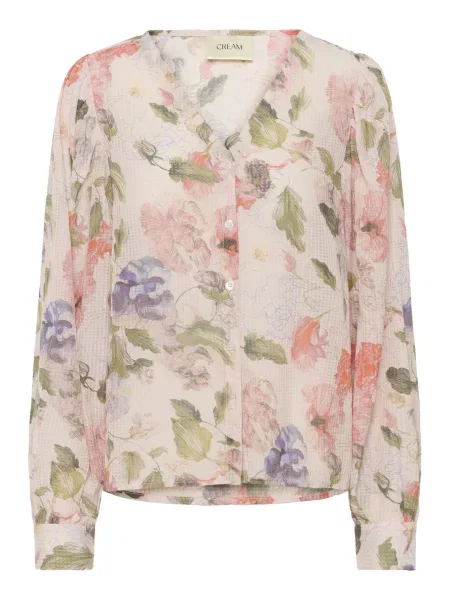 Cream Bluză / verde deschis / mov deschis / roz bej