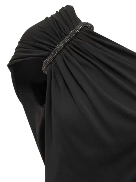 Rochie midi Tom Ford până la genunchi cu un umăr gol de costum negru
