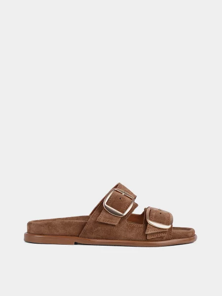 Велюрові Шльопанці Attizzare коричневий