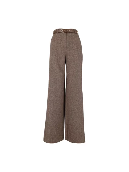 Spodnie Max Mara Studio brązowe