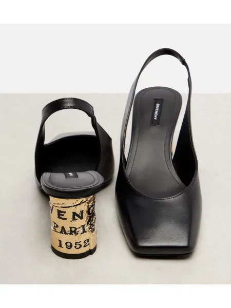 Pantofi cu toc Givenchy din piele slingback negru
