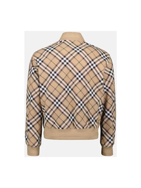 Kurtka bomber Burberry wełniany beżowy