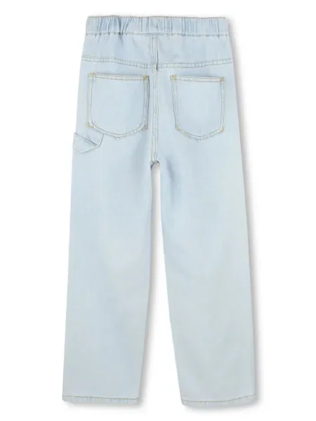 Jeansy straight leg dziecięce Kenzo niebieskie