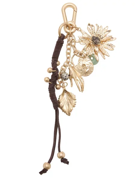 MANGO Accesorii geantă ciocolatiu / auriu