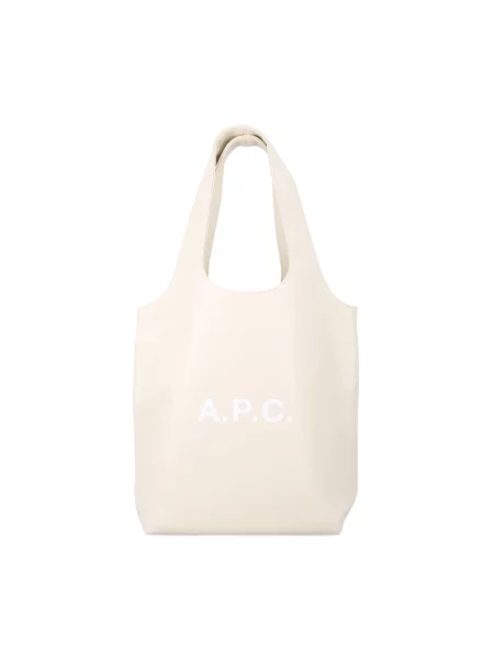 Top A.p.c. z nadrukiem beżowy